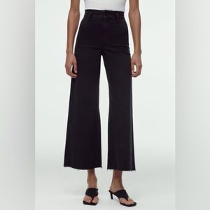 zara high waisted zw sailer jeans black